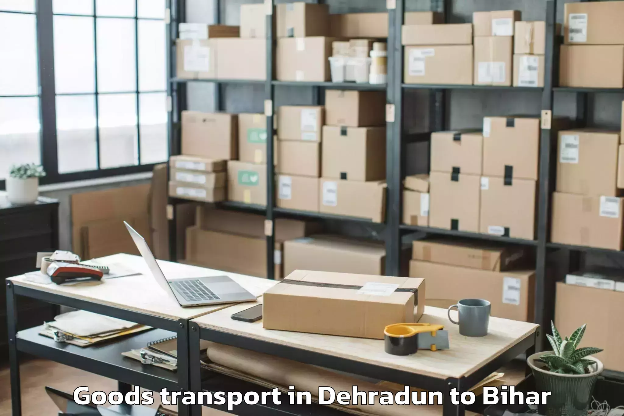 Reliable Dehradun to Gaunaha Goods Transport